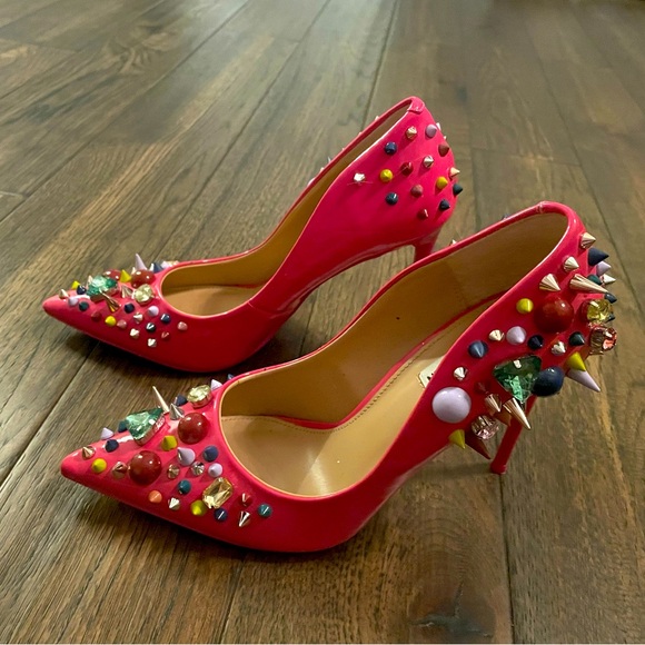 Like new embellished pink Steve Madden heels - Picture 4 of 5